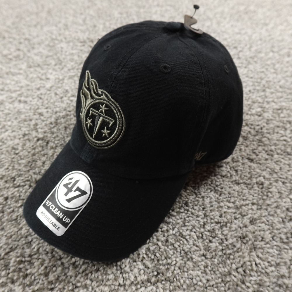 NEW Tennessee Titans Hat Cap Adjustable Strap Back Black NFL Football '47 Mens‎